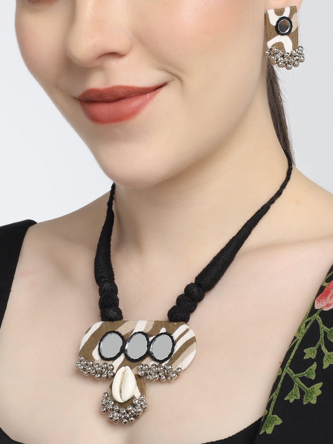 Desert Muse: Warm Toned Handmade Necklace & Earrings