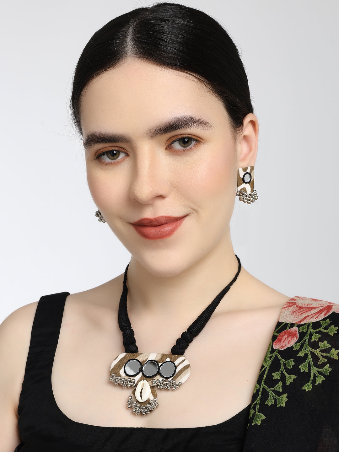Desert Muse: Warm Toned Handmade Necklace & Earrings