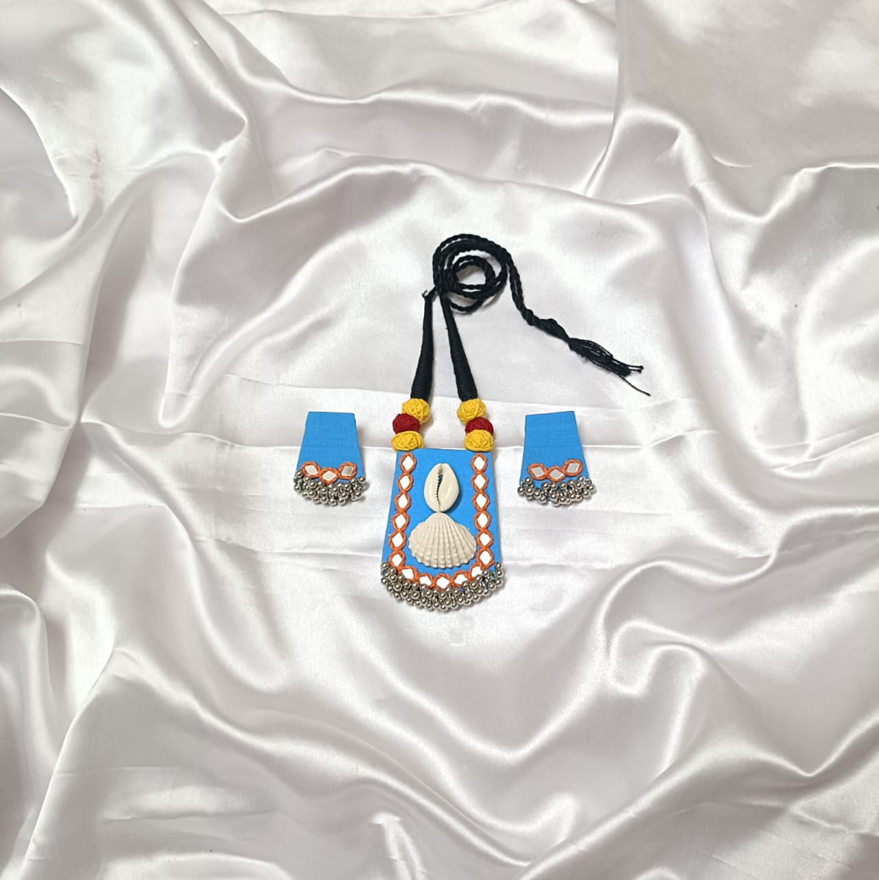 Lotus Grace: Handmade Necklace & Earrings Set