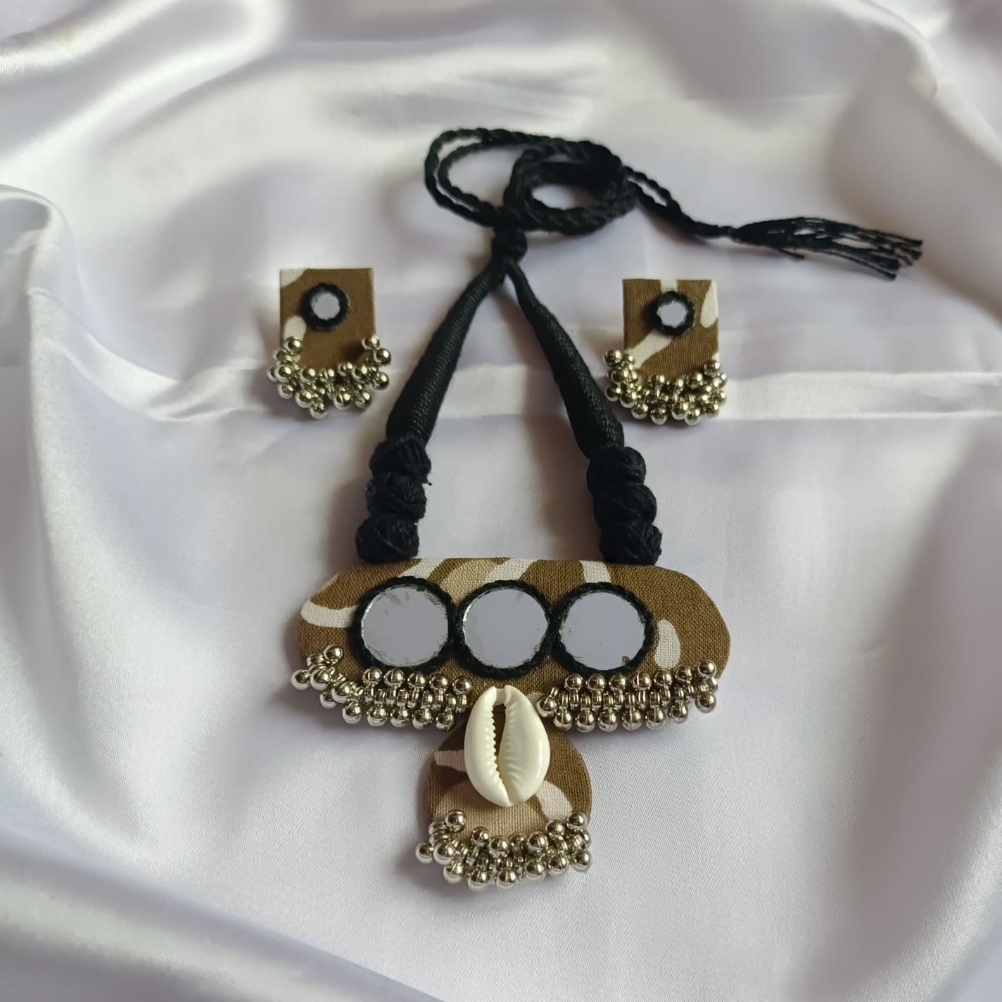 Desert Pearl: Handmade Necklace & Earrings Set