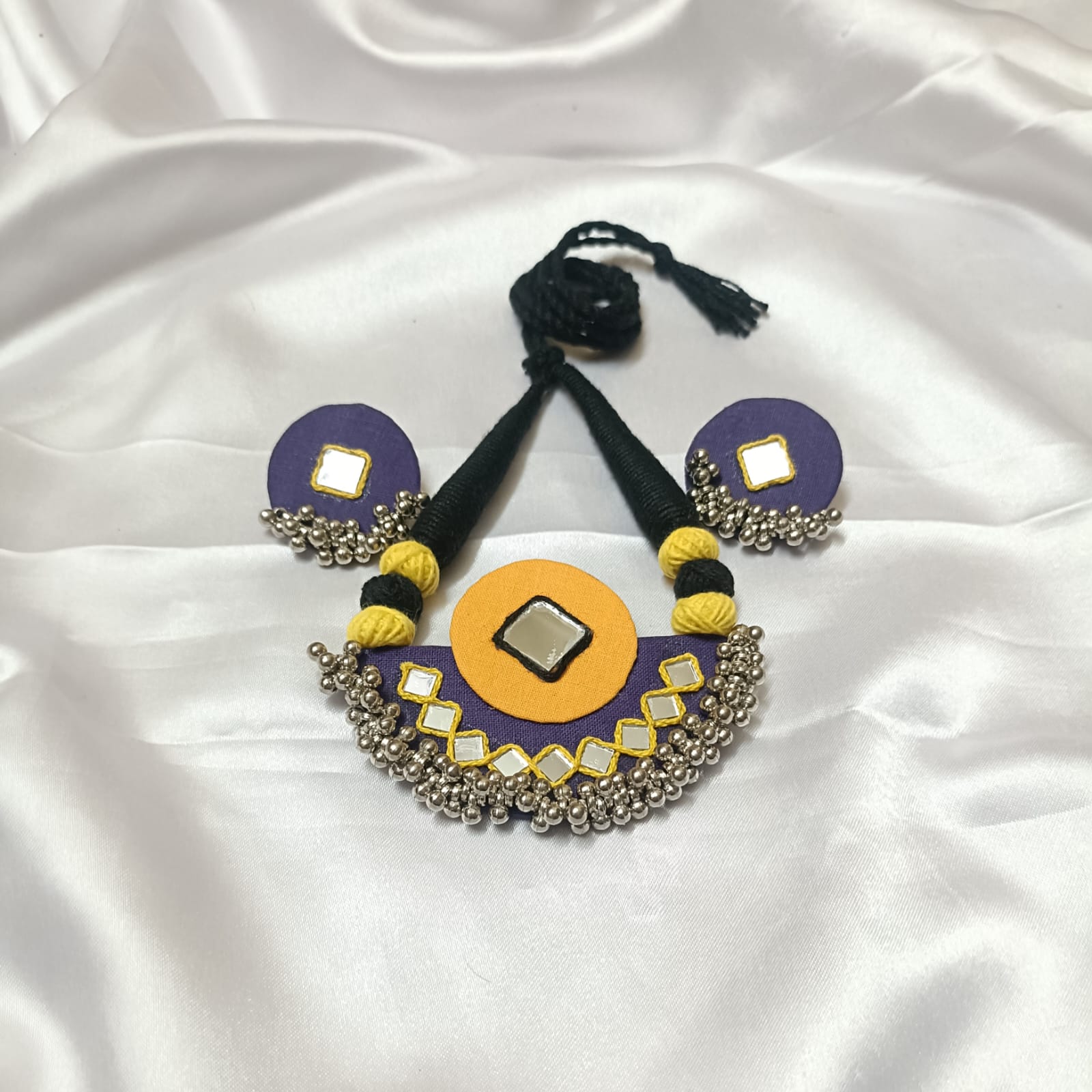 Sunrise Glow: Handmade Necklace & Earrings Set