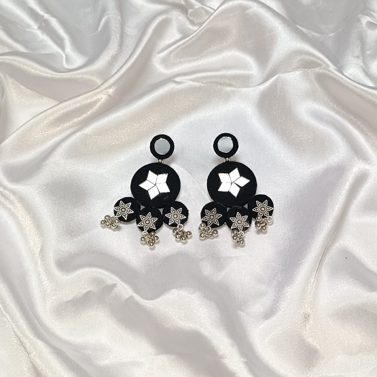 Black Elegance: Handcrafted Earrings