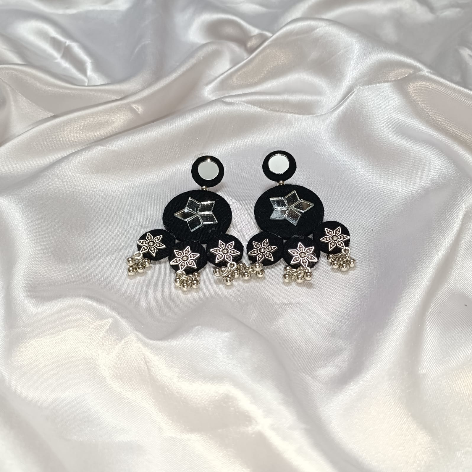 Black Elegance: Handcrafted Earrings