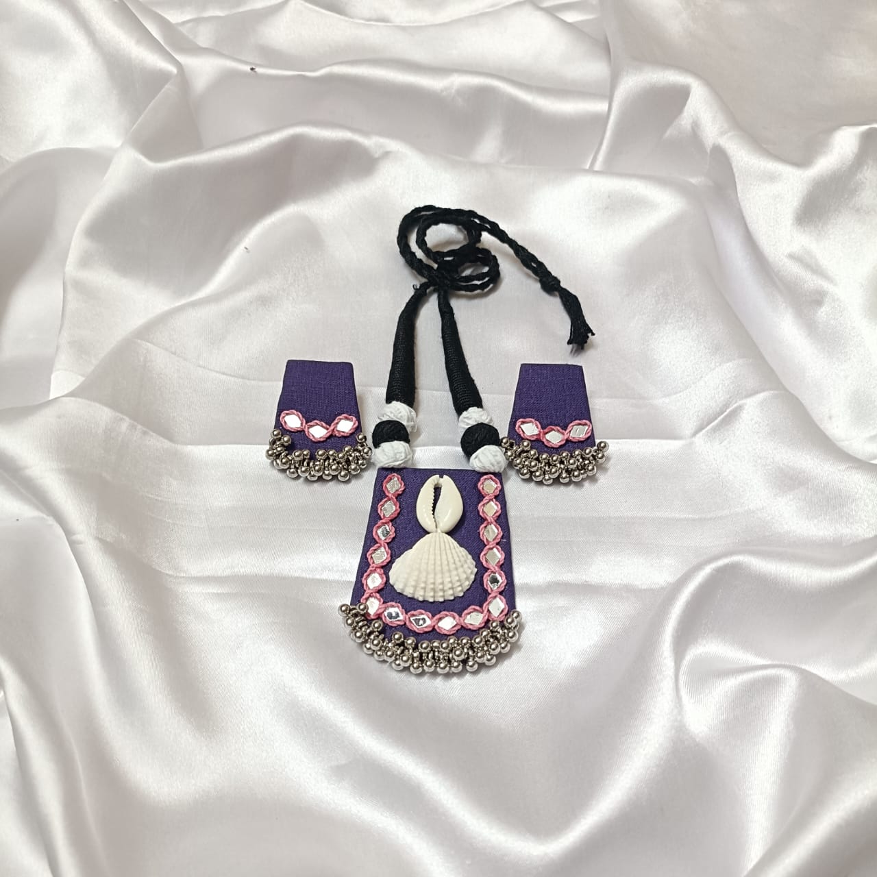 Purple Lotus: Handmade Necklace & Earrings Set